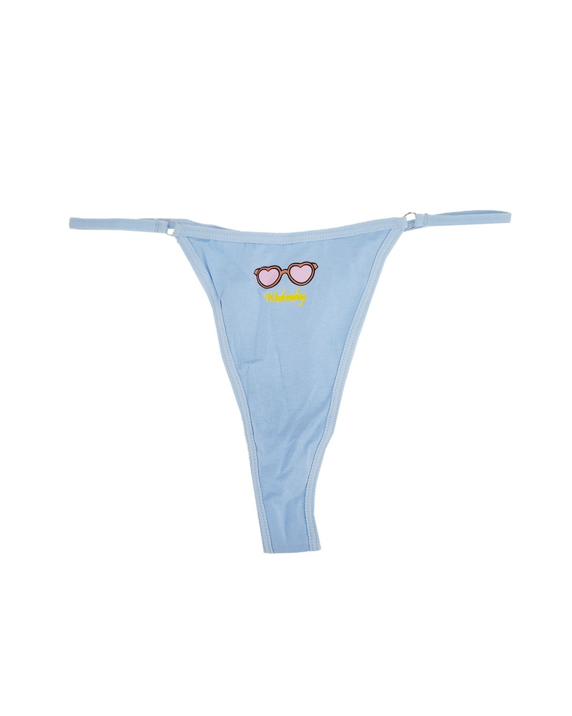 7 piezas Tanga con estampado de letra y dibujos animados