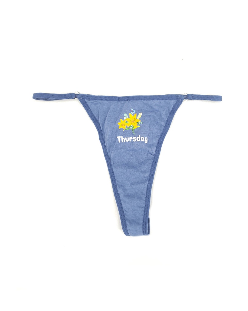 7 piezas Tanga con estampado de letra y dibujos animados