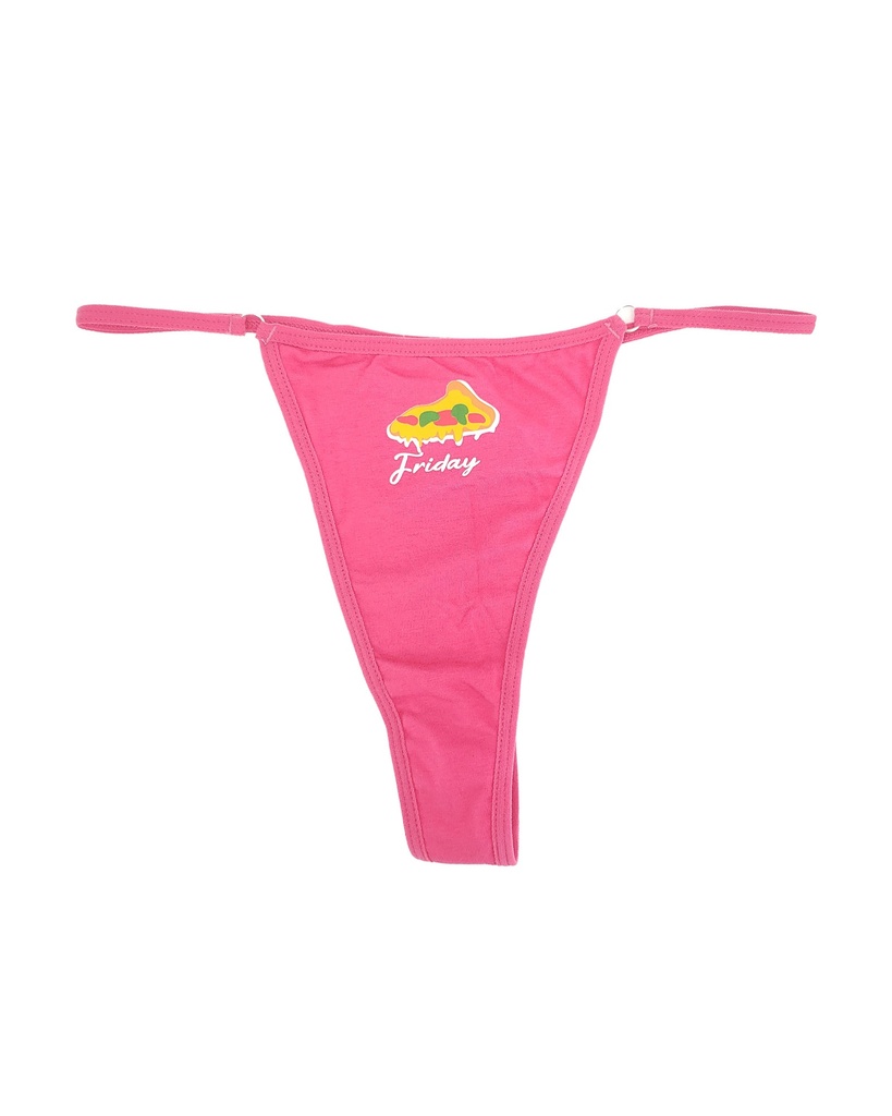 7 piezas Tanga con estampado de letra y dibujos animados