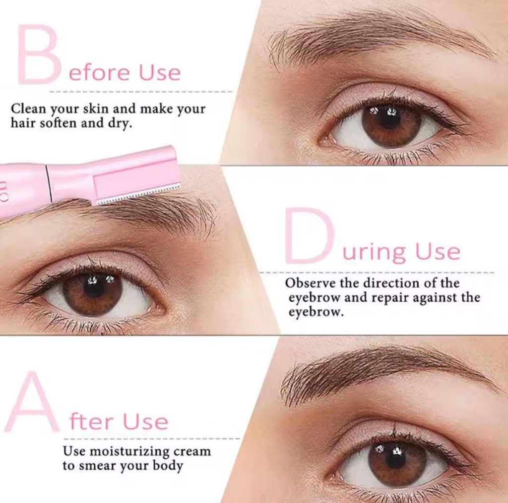 Recortador de vello facial de la marca NOROBA, diseñado para eliminar el vello no deseado de manera rapida y sin dolor