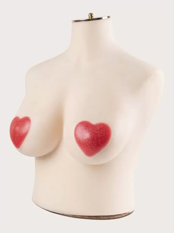 2 unids/set cubierta de pezón desechable en forma de corazón