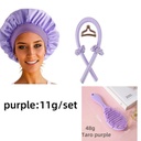 Juego de gorro para dormir con rizador de pelo