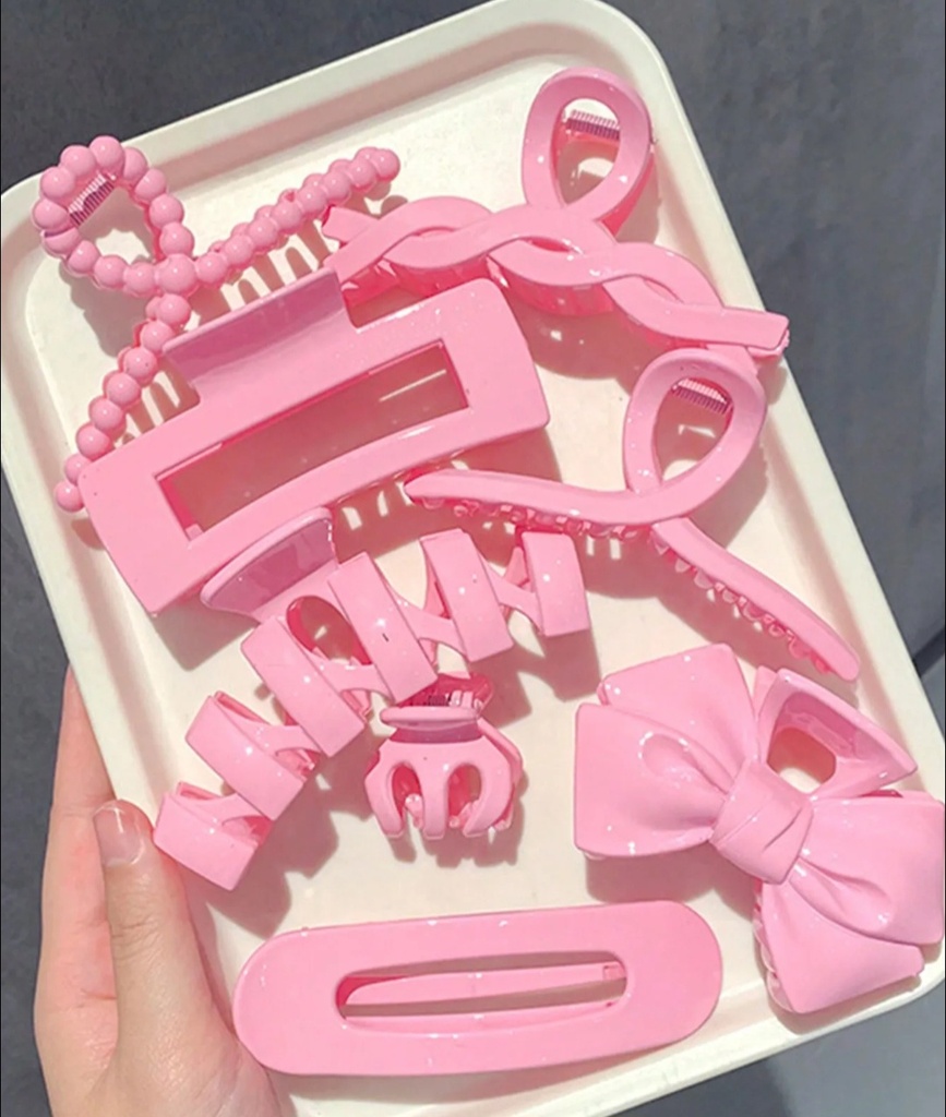 Juego de 8 pinzas para el cabello