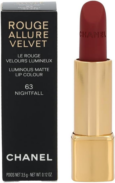Lipstick Chanel Rougue Allure Velvet 63 Nightfall