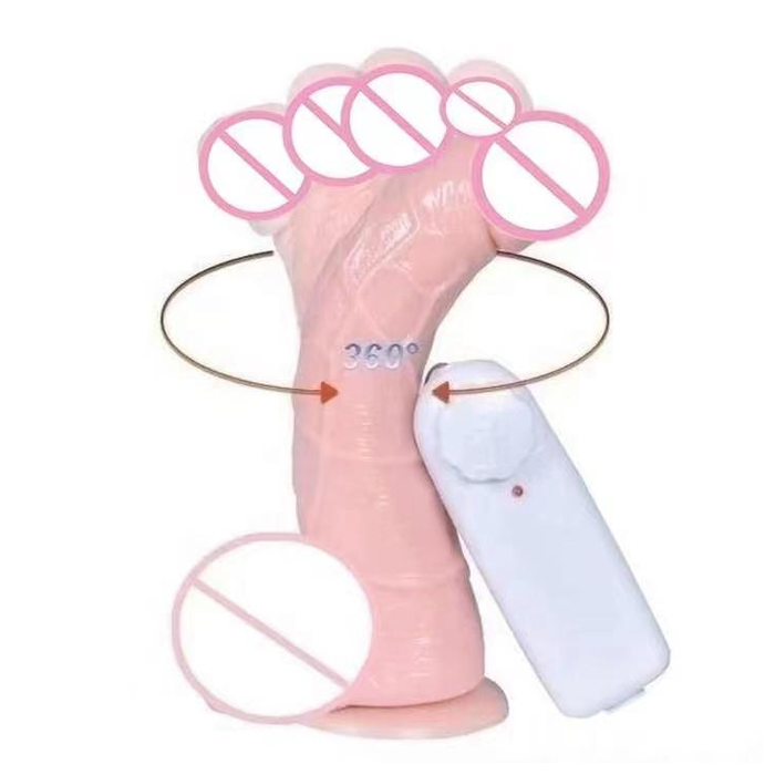 Dildo vibrador 360 rotacion con control remoto