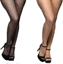 1 pares medias de rejilla con decoraciÃ³n de strass