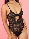 Lenceria sexy Body de encaje Negro