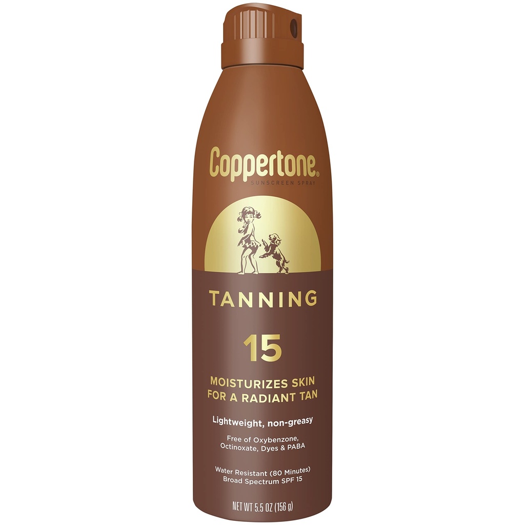 Coppertone tanning 15 moisturizes skin for a radiant tan 5.5fl.oz 156g