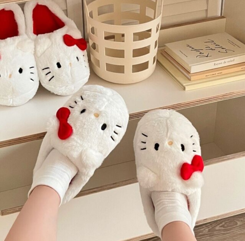 Pantuflas de dibujos animados para mujer