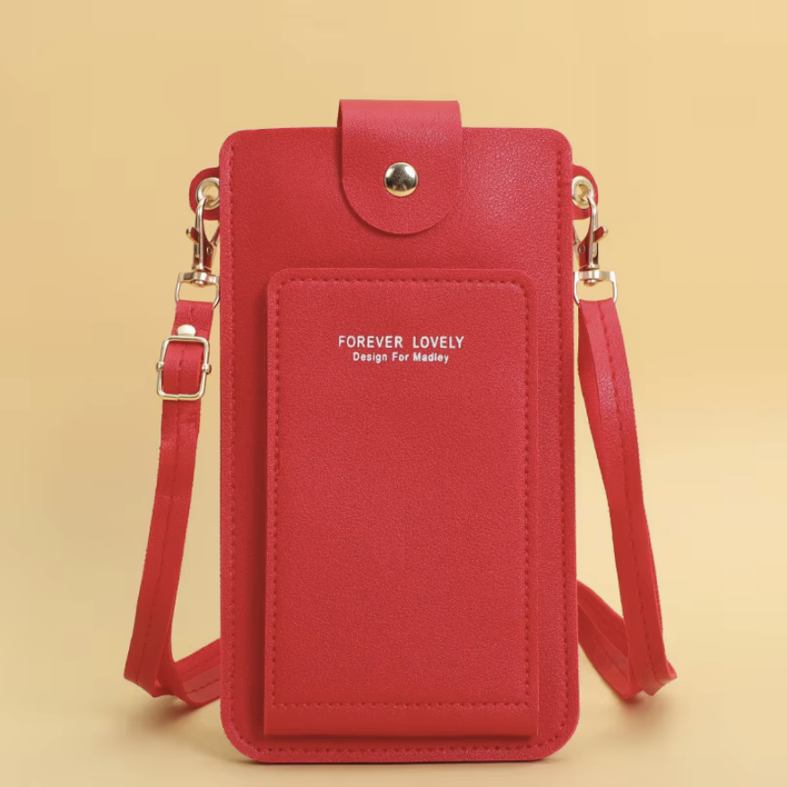Bolsos de mujer, billeteras de cuero suave con pantalla táctil, bolso para teléfono móvil, bolso cruzado con correa para el hombro, bolsos baratos para mujer