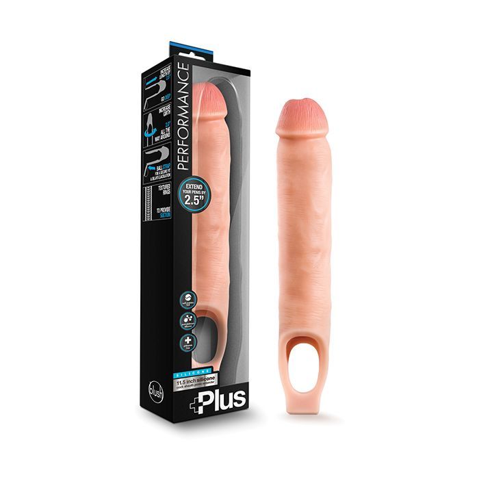 Blush Performance Plus 11.5" Silicone Cock Sheath Penis Extender - Flesh