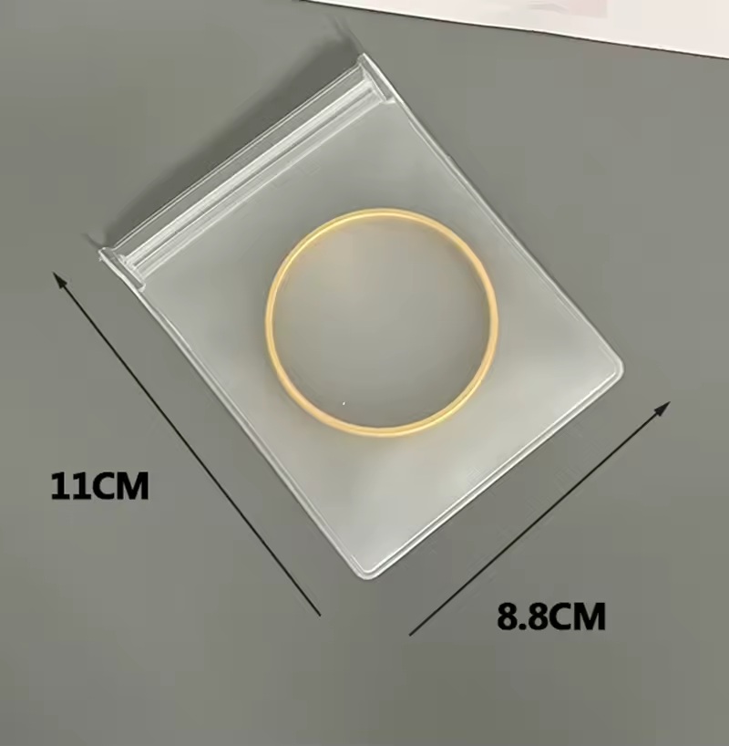 bolsas de joyería transparentes, semitransparentes, de plástico 8.8x11 cm