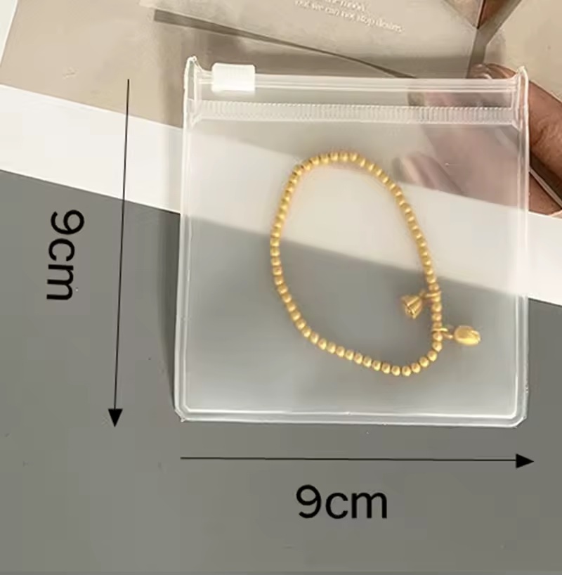 bolsas de joyería transparentes, semitransparentes, de plástico 9x9 cm