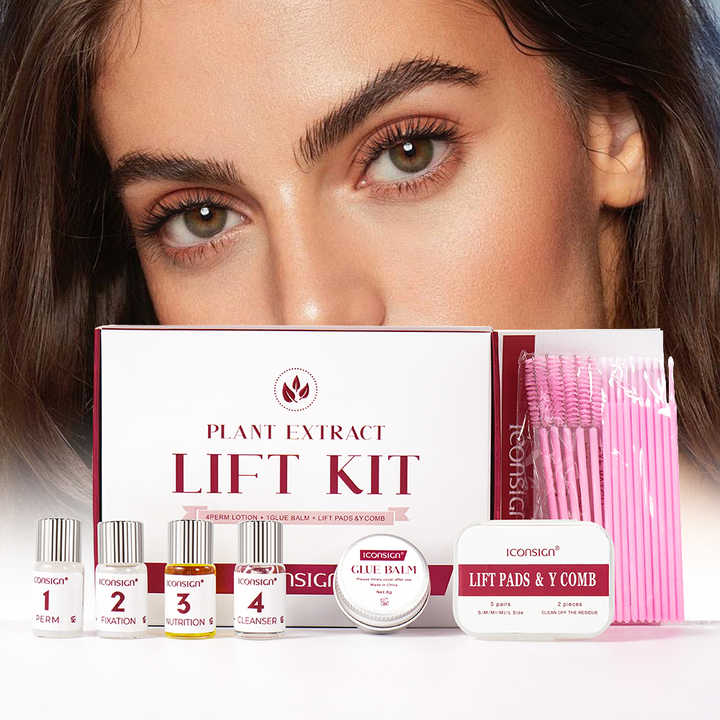 Iconsing cysteamine wimper lifting pestañas kit de laminacion de cejas kit profesional de pestañas y levantamiento de cejas con balsamo de pegamento