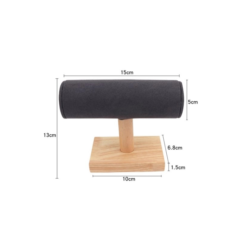 Estilo Simple Color Sólido madera maciza Labor De Retazos estante de la joyería