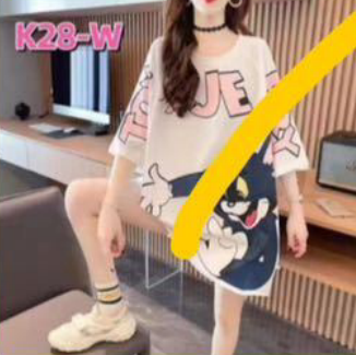 Camison oversized de dibujos animados unitalla