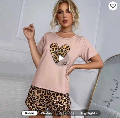 Pijama Short de dibujos animados