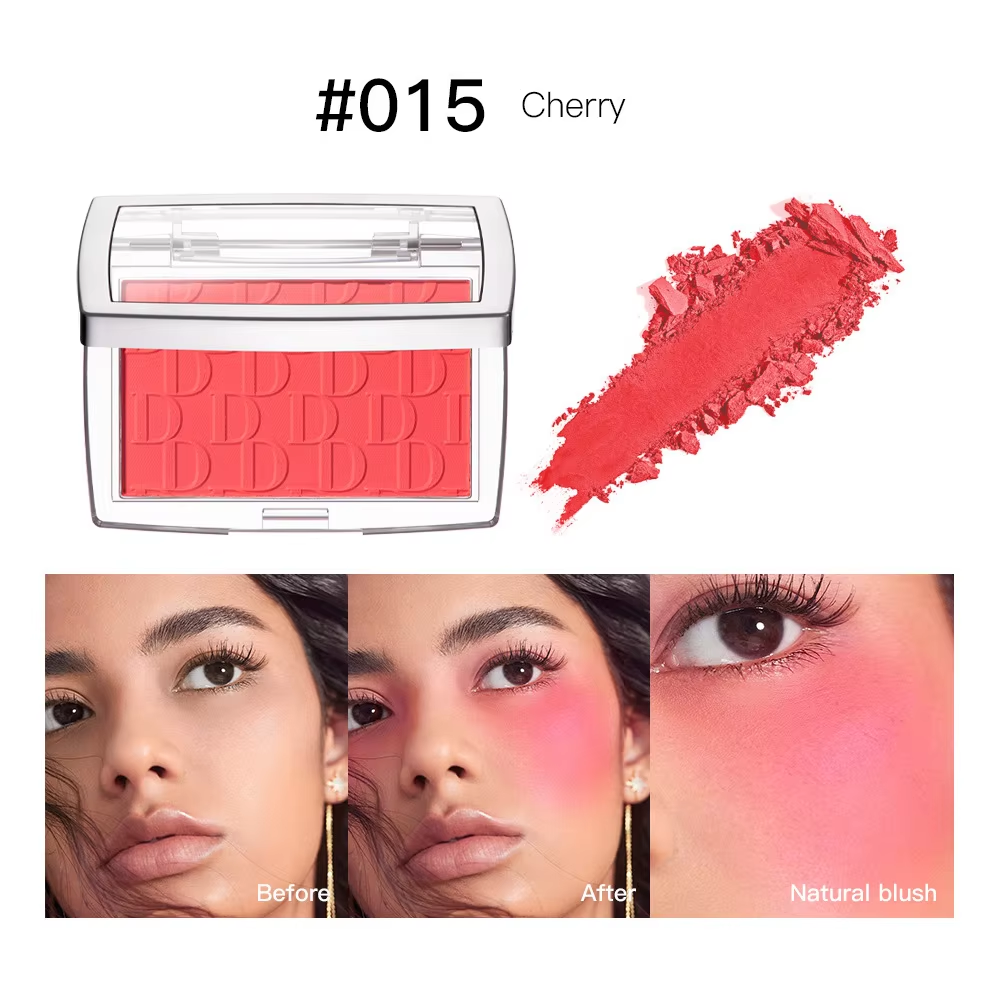 Rubor vegano de 6 colores de alta pigmentación (015 CHERRY)
