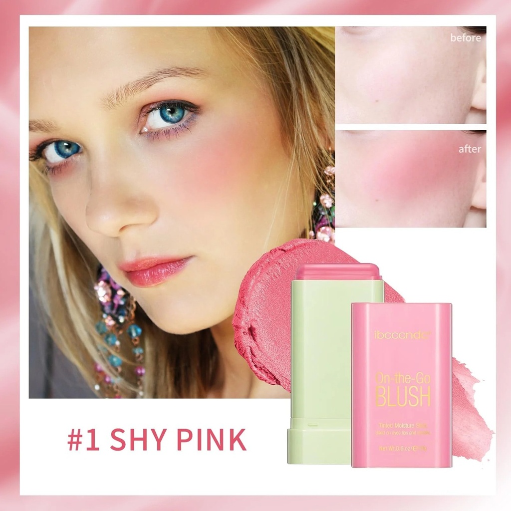 Rubor en crema resistente al agua 2 en 1 (SHY PINK)