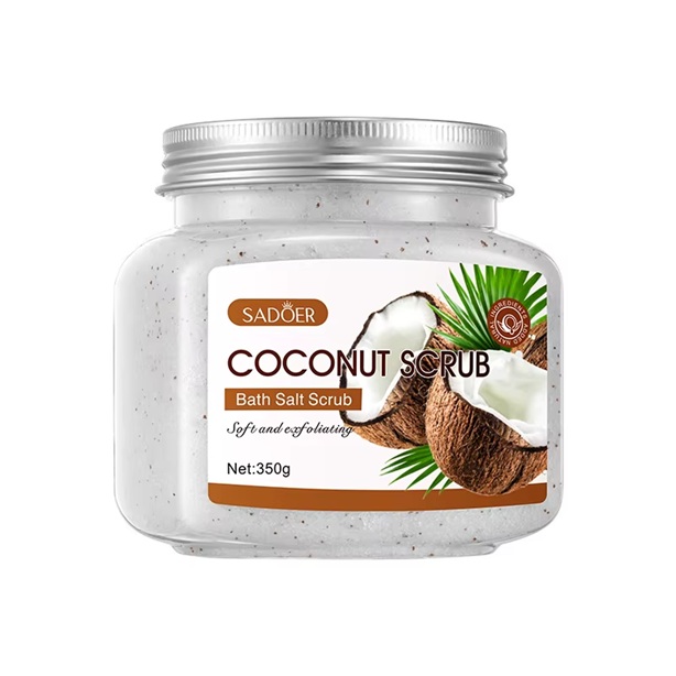 Exfoliante facial y corporal de sales de baño con fruta orgánica
