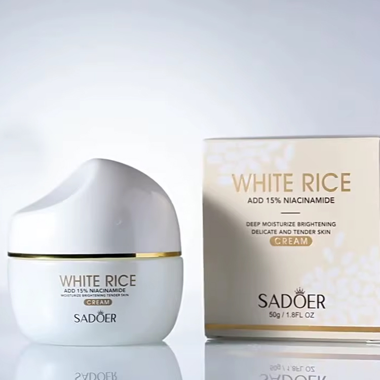 Crema Iluminadora e Hidratante con Niacinamida y Arroz Blanco de SADOER