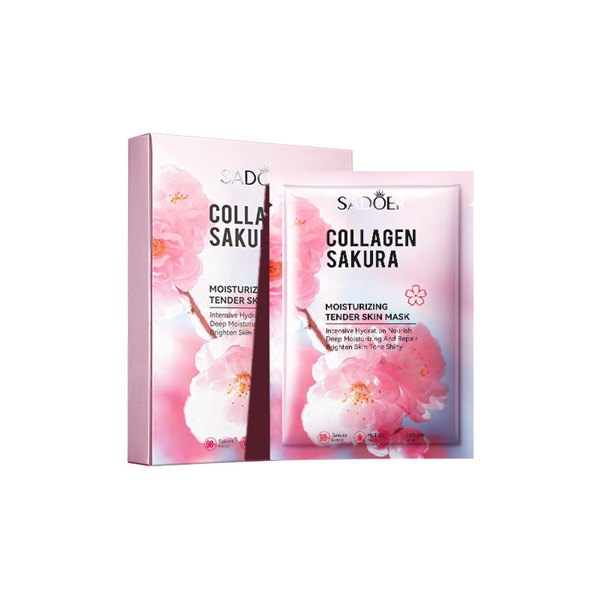 Mascarilla de colageno y flor de sakura