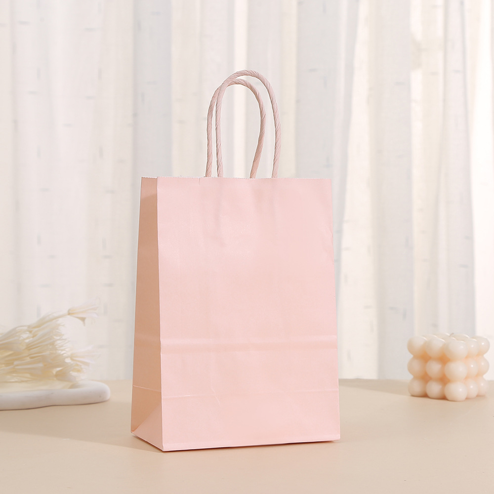 Bolsa de regalo de papel de color 21X15X8 Naranja