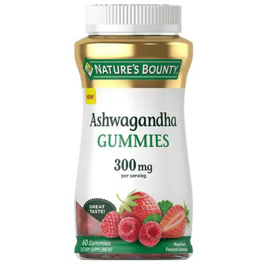 Nature's Bounty Ashwagandha Gummies Mixed Berry, 60.0 ea