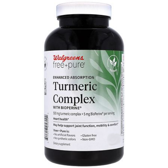 Walgreens Enhanced Absorption Turmeric Complex with BioPerine Capsules  150ea