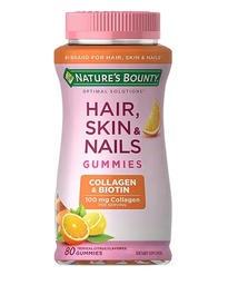 Nature's Bounty Optimal Solutions Hair, Skin & Nails with Biotin & Collagen Tropical Citrus 80.0 ea