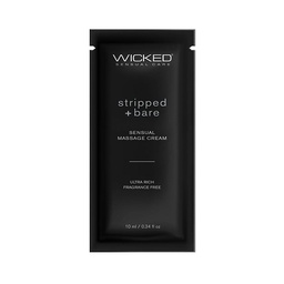 Wicked Sensual Care Stripped & Bare Unscented Massage Cream  - .34 oz