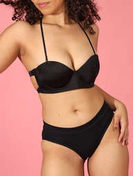 Magic Bra sin tirantes, sujetadores acolchados de silicona Push Up color negro