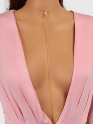 Cadena corporal con decoración de diamantes de imitación a la moda para mujer, regalo exquisito para fiesta, 1 ud.