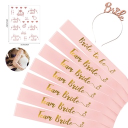 Accesorios para disfraces de fiesta de boda de tela con letras