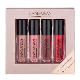 Handaiyan Matte Dramatic Color - Juego de regalo de 4 brillos labiales combinados