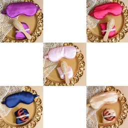 Juego de máscara para ojos y peine de madera