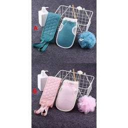 Kit de baño, incluye guante exfoliante exfoliador de espalda y paste (cada Uno)