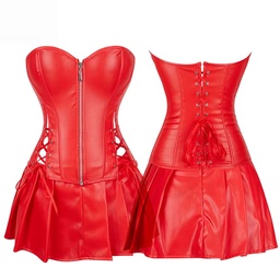 Corset vestido color rojo para halloween